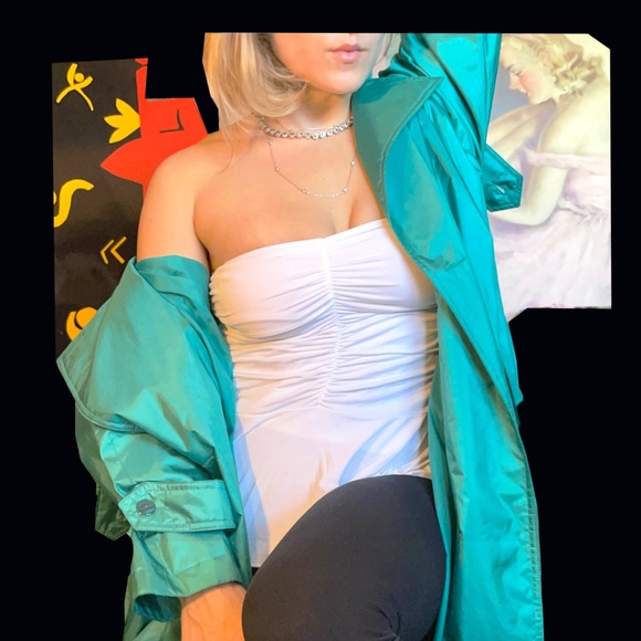 Emerald Green Trench Coat - Picture 2 of 5